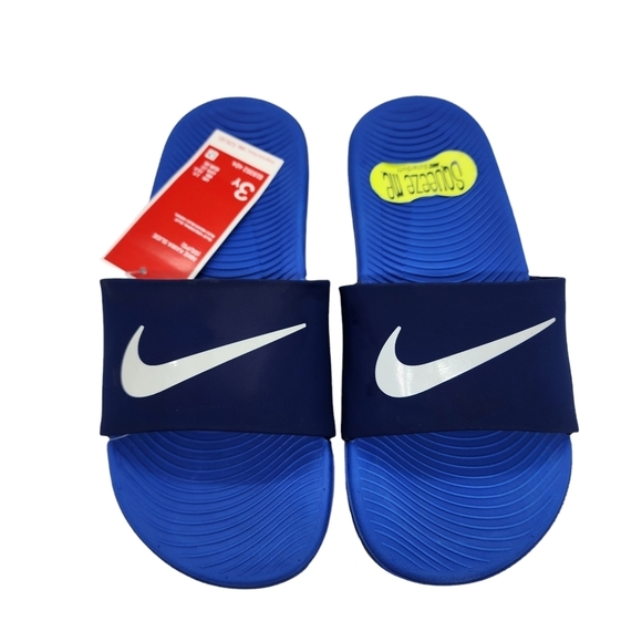 Nike Kids' Kawa Synthetic Strap Slip On Slide Sandals - 3Y - Picture 2 of 7